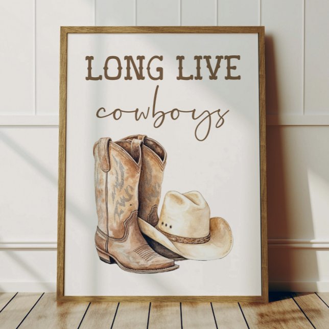 Long Live Cowboys Poster Kids Western Room Decor (Creator Uploaded)