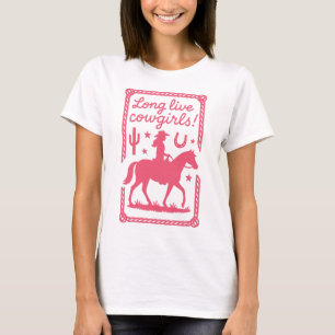 Long Live Cowgirls Pink Western Bachelorette T-Shirt