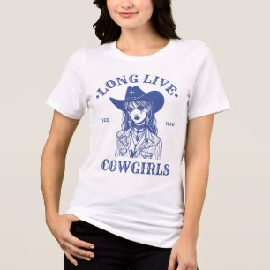 Long Live Cowgirls Vintage Western T-Shirt Tri-Blend Shirt