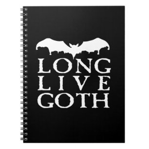 Long Live Goth Vampire Bat Notebook