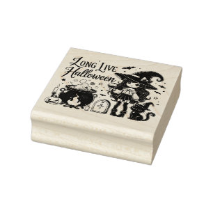 Long Live Halloween – A Cauldron of Charm Rubber Stamp