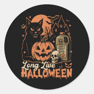 Long Live Halloween Classic Round Sticker