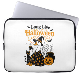 Long Live Halloween Goose Witch Laptop Sleeve