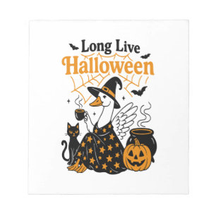 Long Live Halloween Goose Witch Notepad