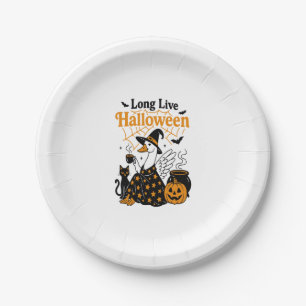 Long Live Halloween Goose Witch Paper Plate