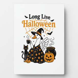 Long Live Halloween Goose Witch Plaque