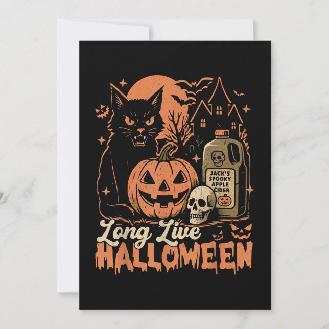 Long Live Halloween Invitation (Front)