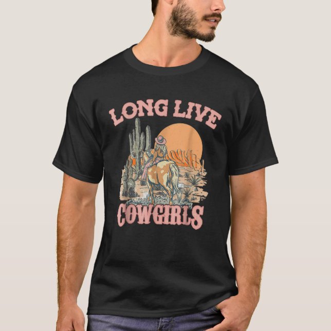 Long Live Howdy Rodeo Western Country Southern Cow T-Shirt (Front)