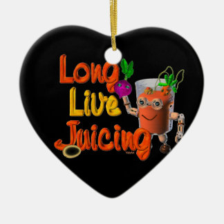 Long Live Juicing template Valxart.com Ceramic Ornament