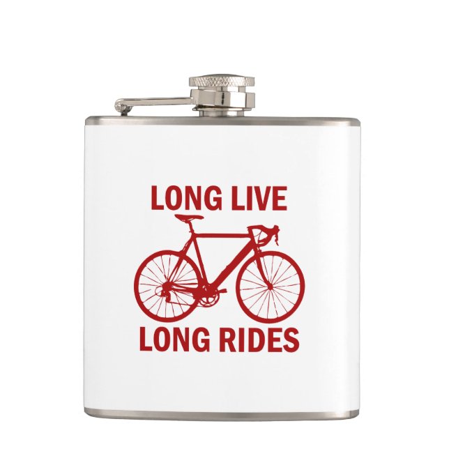 Long Live Long Rides Hip Flask (Front)