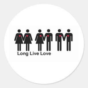 Long Live Love Classic Round Sticker