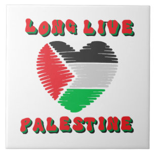 Long Live Palestine Ceramic Tile