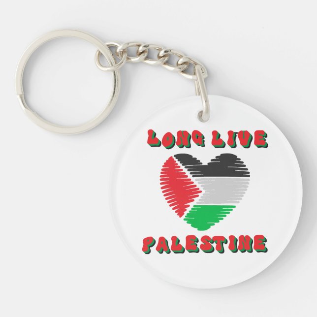 Long Live Palestine Key Ring (Front)