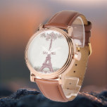 Long Live Paris Shabby Chic Art Eiffel Tower Pink Watch<br><div class="desc">Travel with the timeless elegant 'Wanderlust Paris Shabby Chic Art Eiffel Tower Pink Watch' - a beautifully designed travel accessory inspired by the romance of Eiffel Tower and the charming shabby chic artistry. This watch captures the dreamy essence of Paris in a delicate pink palette, blending vintage aesthetics with modern...</div>