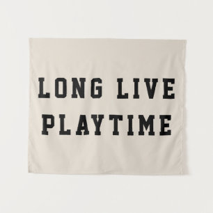 Long Live Playtime Boys Room Playroom Nursery Wall Tapestry