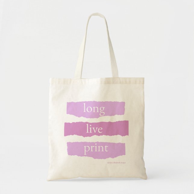 long live print magazine tote bag (Front)