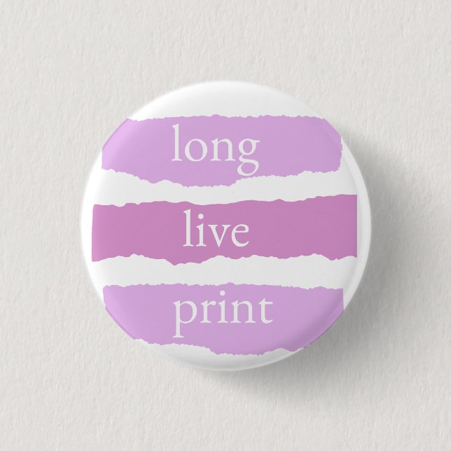 long live print tiny pin (Front)