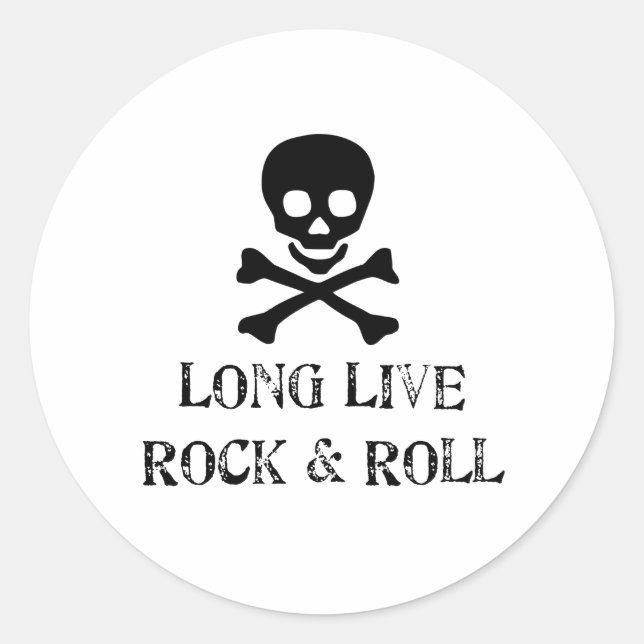 Long Live Rock & Roll Classic Round Sticker (Front)