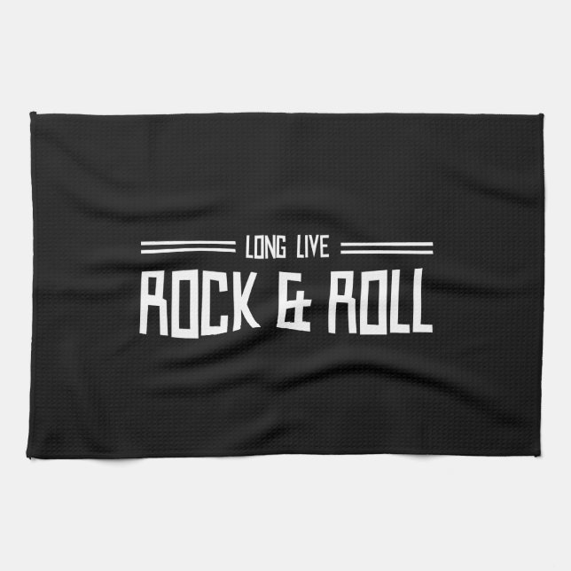 Long Live Rock & Roll Tea Towel (Horizontal)