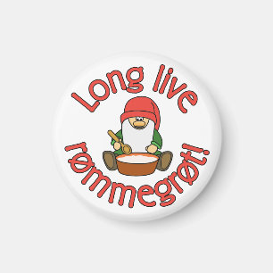 Long Live Rømmegrøt (rommegrot) Funny Magnet