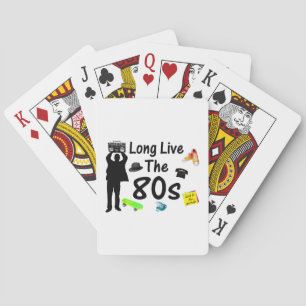 Long Live The 80s Culture Playing Cards