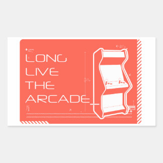 Long Live the Arcade Rectangular Sticker