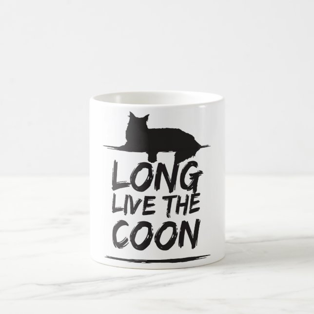 Long Live The Coon! Maine Coon Cats Coffee Mug (Center)