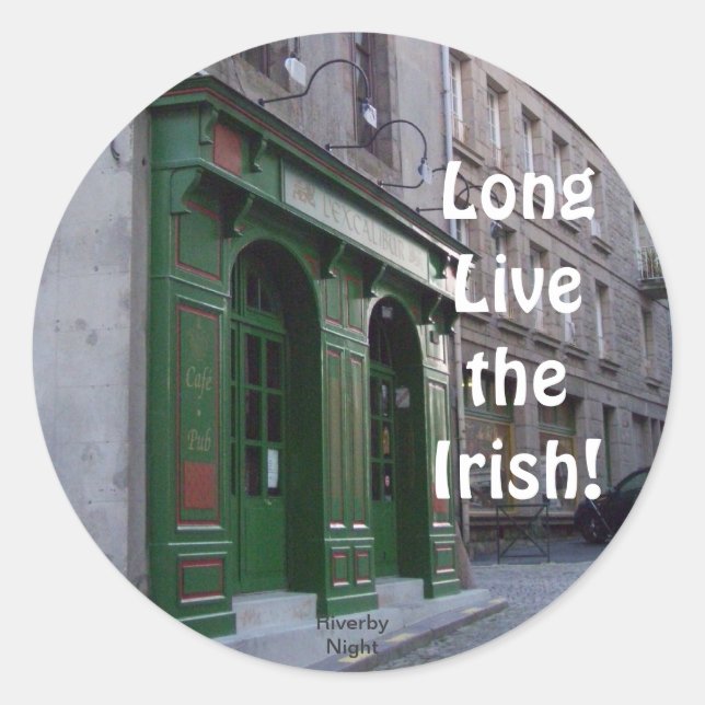 Long Live the Irish Classic Round Sticker (Front)