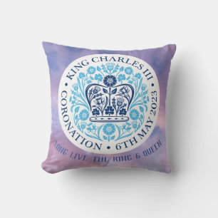 Long Live The King & Queen - Coronation. Editable. Cushion