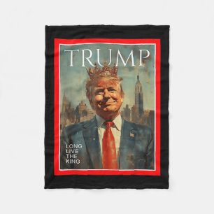 Long Live The King Trump Fleece Blanket