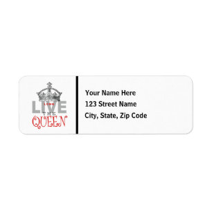Long Live the QUEEN! Return Address Label