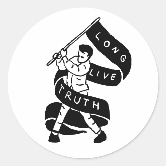 Long Live Truth Classic Round Sticker (Front)