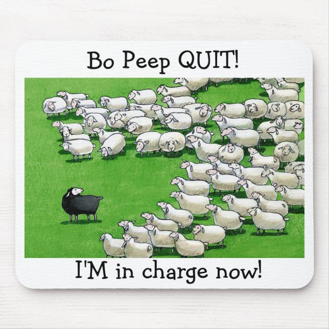 Long Lost Lamb: Bo Peep QUIT! Mousepad (Front)