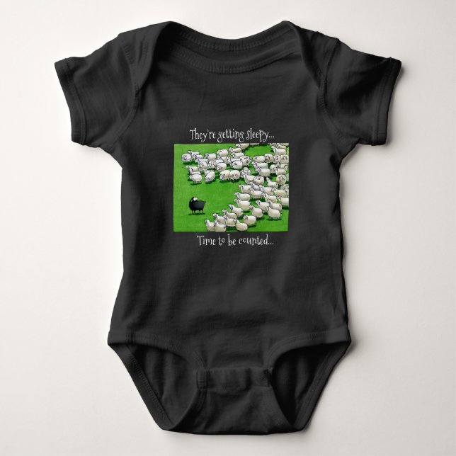 Long Lost Lamb: Counting Sheep Baby Bodysuit (Front)