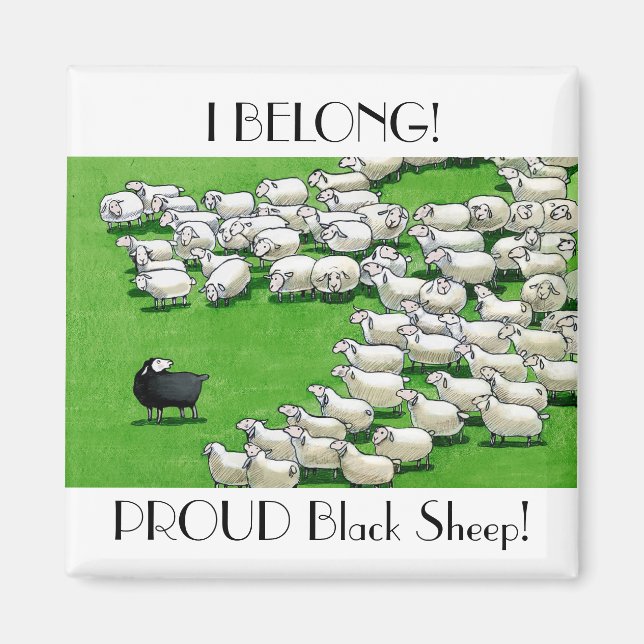 Long Lost Lamb: Proud Black Sheep Magnet (Front)