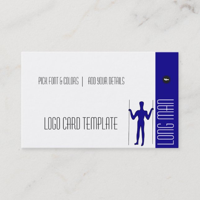 Long Man Giant Geoglyph Symbol Logo Business Card (Front)