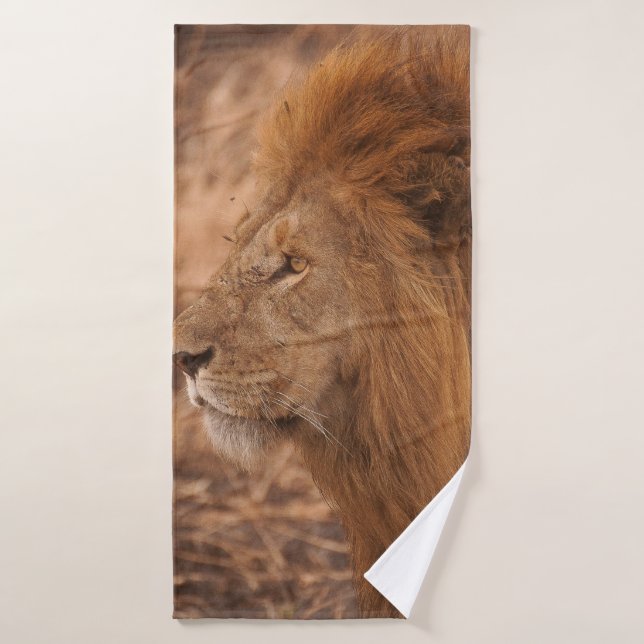 LONG-MANED LION BATH TOWEL (Bath Towel)