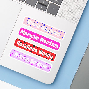 Long Name Stickers For Girls (Waterproof Labels)