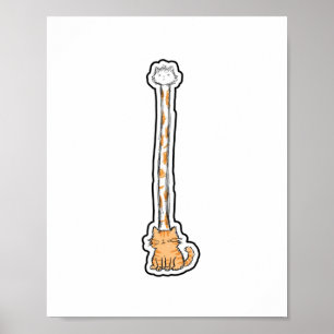 Long Neck Cat Poster