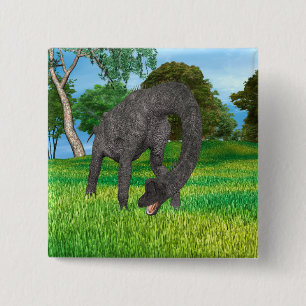 Long Neck Dinosaur Jungle Adventure 15 Cm Square Badge