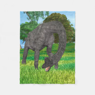 Long Neck Dinosaur Jungle Adventure Fleece Blanket