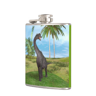 Long Neck Dinosaur Jungle Adventure Hip Flask