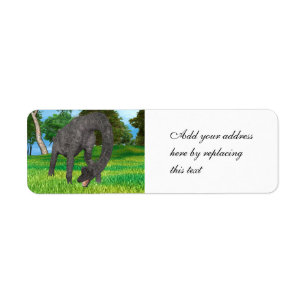 Long Neck Dinosaur Jungle Adventure Return Address Label