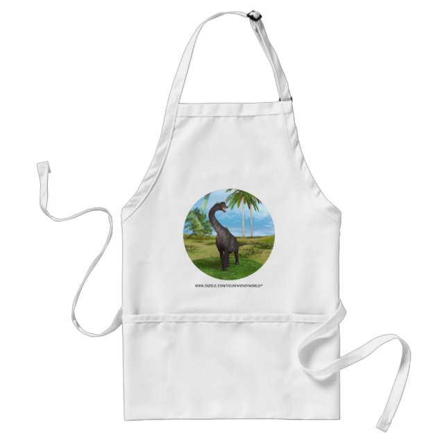 Long Neck Dinosaur Jungle Adventure Standard Apron (Front)