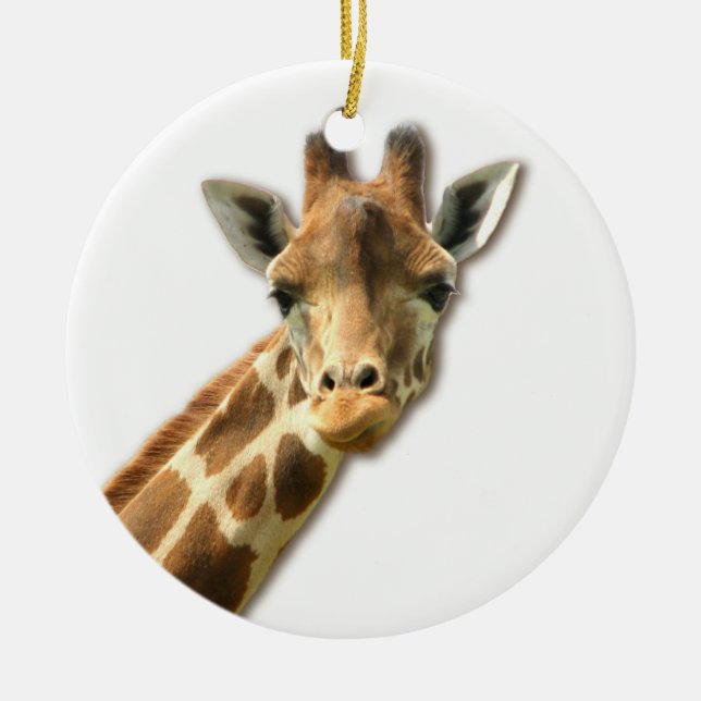 Long Necked Giraffe  Ornament (Front)