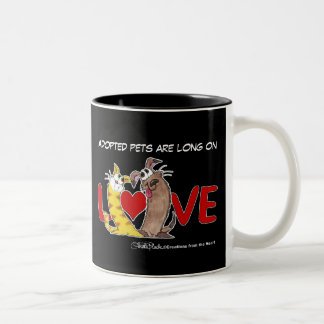 Long on Love-Cat and Dog Two-Tone Coffee Mug