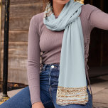 Long Pale Blue Scarf with Forest<br><div class="desc">Long Pale Blue Scarf with Forest</div>
