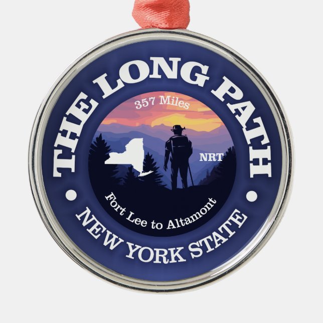 Long Path (rd2) Metal Ornament (Front)