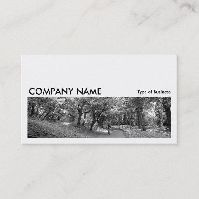 Long Picture 0102 - Cycle Way B&W Business Card (Front)