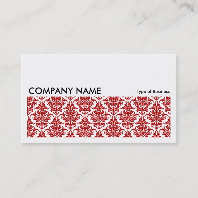 Long Picture 0135 - Ruby Damask Business Card (Front)